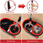 EverFix SpinMop Pro 360 – Spin Mop & Bucket Set with 4 Microfiber Heads